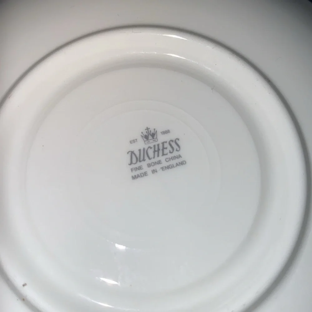 Antique Duchess Tea cup and saucer England Fine bone china Pink and White Roses